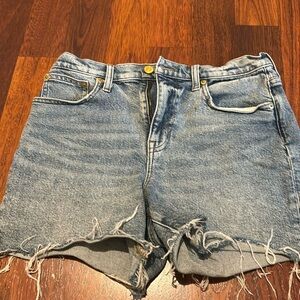 Jcrew high rise denim shorts